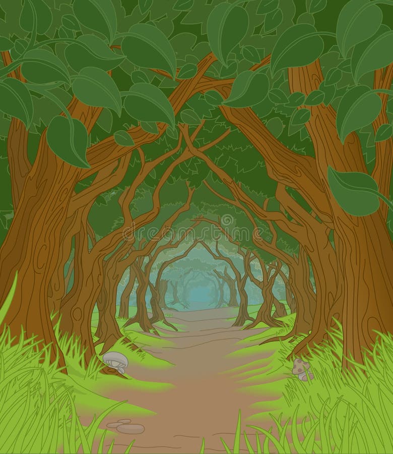 Forest Background Fairytale Woodland Path Scene