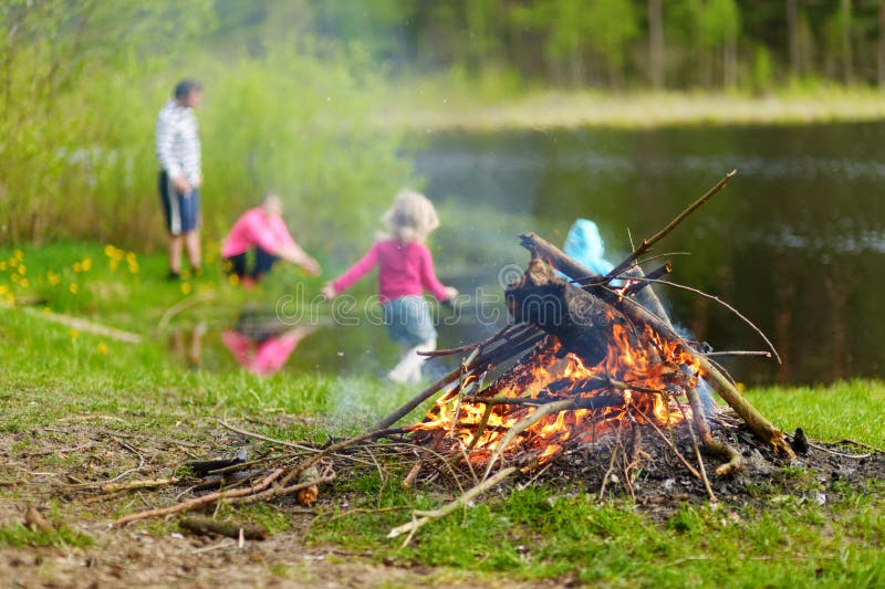 Family Having Fun Camp Site Stock Photos - Free & Royalty-Free Stock ...