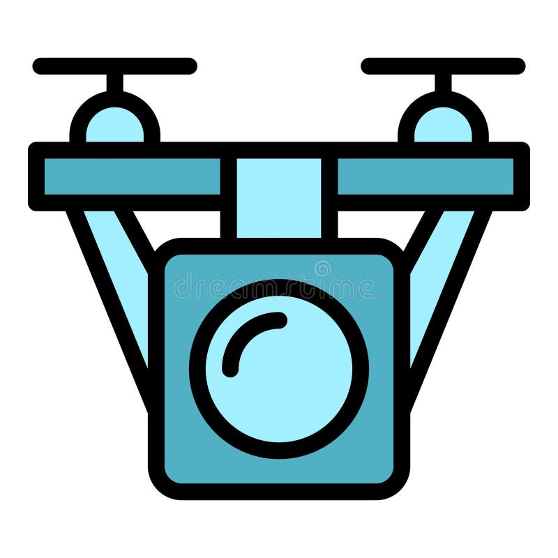 Forest drone icon vector flat stock illustration