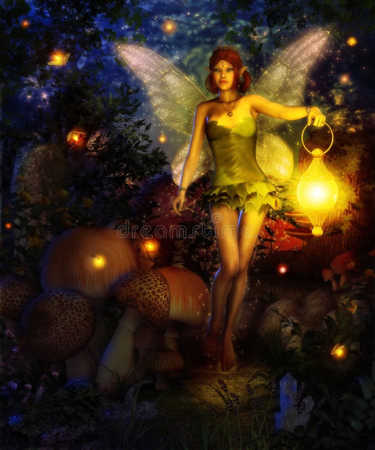 Forest Fairy magique illustration de vecteur