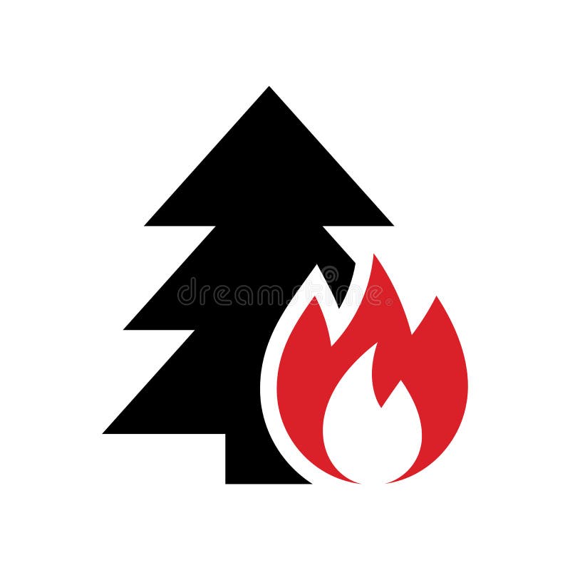 Set of Fire Hazard Signs in Flat Style Stock Vector Illustration of