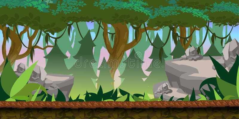 Forest Game Background vector illustration Forest Game Background vector illustration