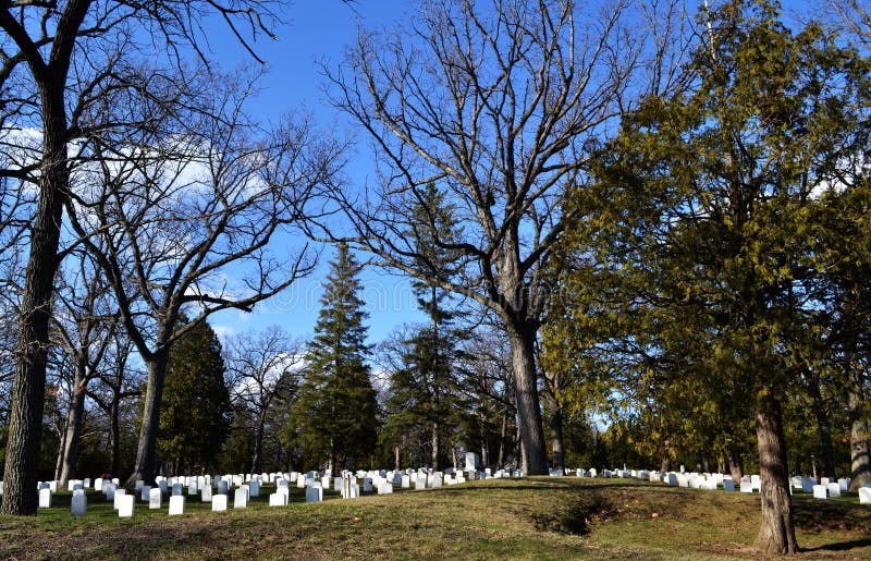 Forest Hill Cemetery in Madison Wisconsin in Winter Editorial Stock