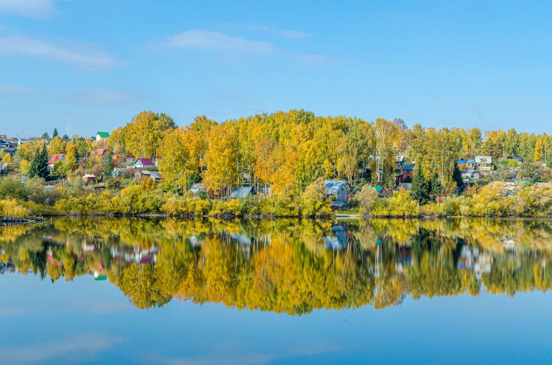 Forest lake stock image. Image of landscape, siberia 224025811