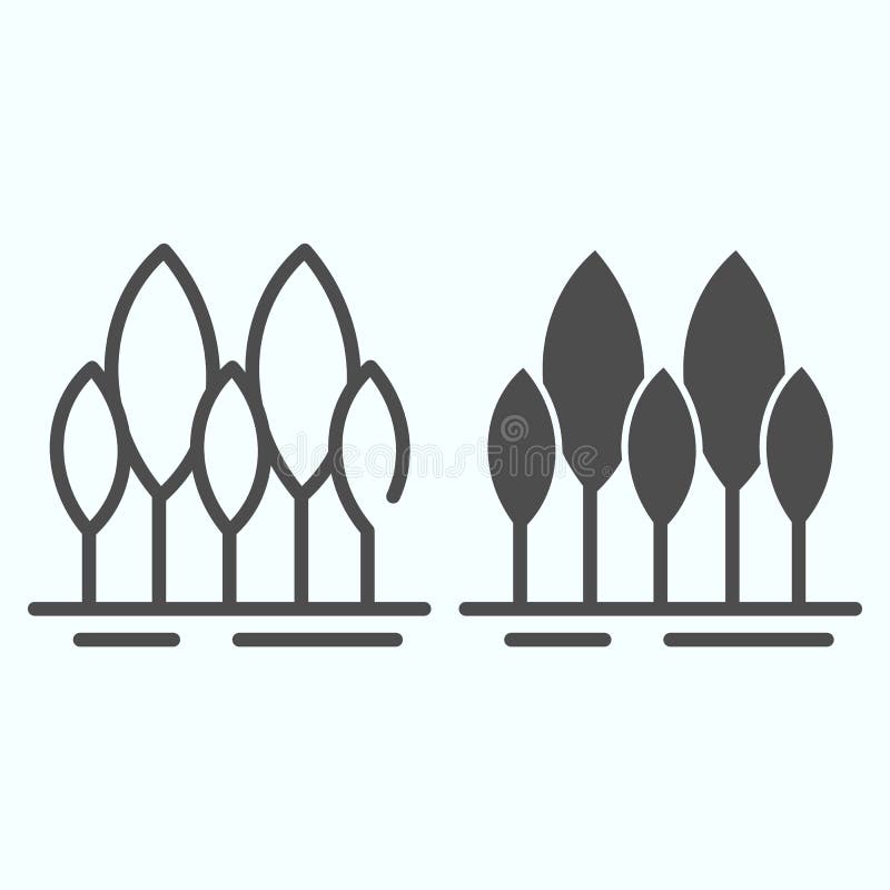 Forest line icon. Trees vector illustration isolated on white. Park outline and glyph style design, designed for web and vector illustration