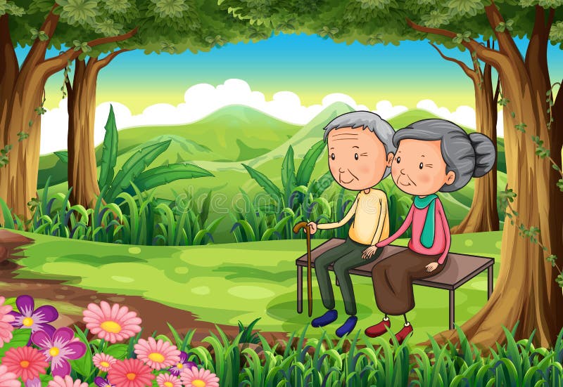 Old Couple Stock Illustrations 22 112 Old Couple Stock Illustrations