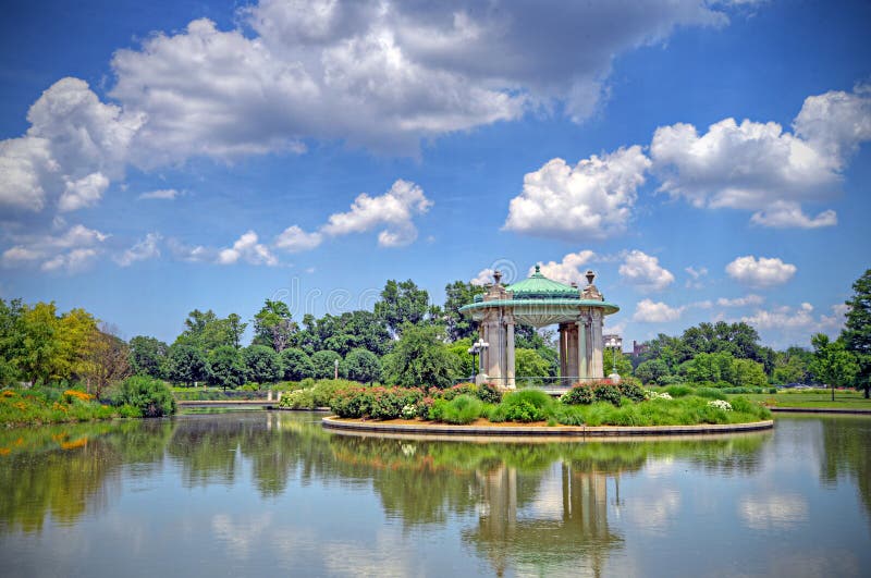 Forest Park του Σαιντ Λούις bandstand στοκ εικόνες Forest Park του Σαιντ Λούις bandstand στοκ εικόνες