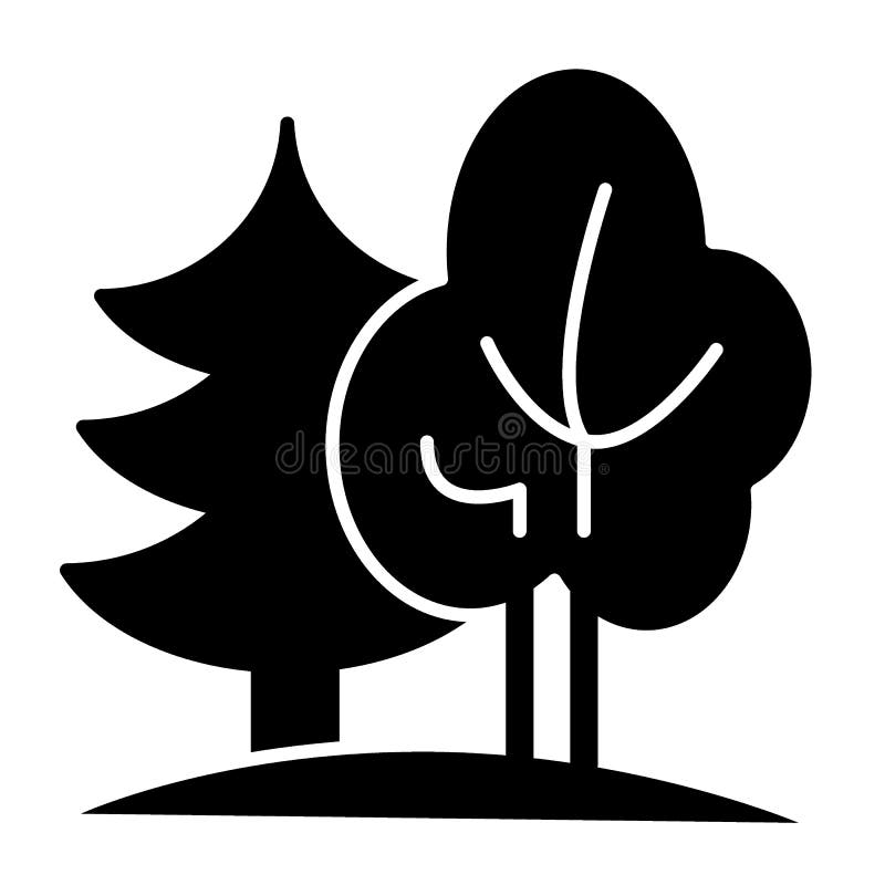 Forest solid icon. Nature vector illustration isolated on white. Trees glyph style design, designed for web and app. Eps vector illustration