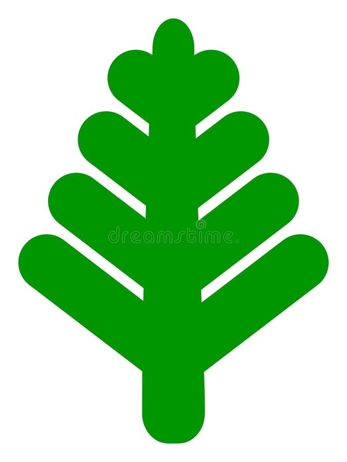 Raster Forest Tree Icon Illustration stock illustration