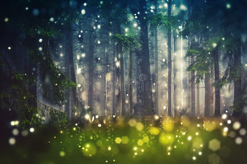 Forest Trees, claro de madera - místico, Bokeh, llamaradas de la lente, falta de definición de la cámara - luz del sol imagenes de archivo Forest Trees, claro de madera - místico, Bokeh, llamaradas de la lente, falta de definición de la cámara - luz del sol imagenes de archivo