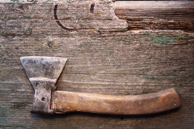 Sharpening An Old Axe Stock Photo - Download Image Now