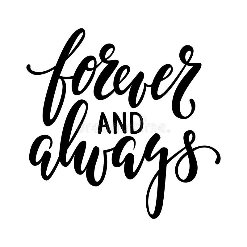 Download Forever And Always Hand Drawn Creative Calligraphy And ...