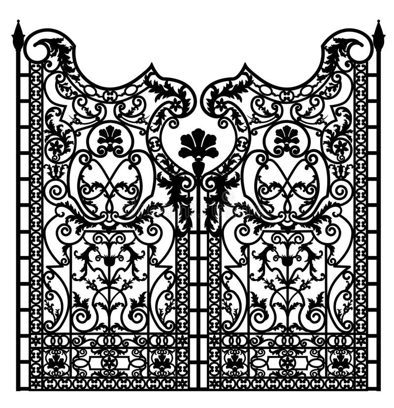 iron gate stock vector. Illustration of fence 101963475