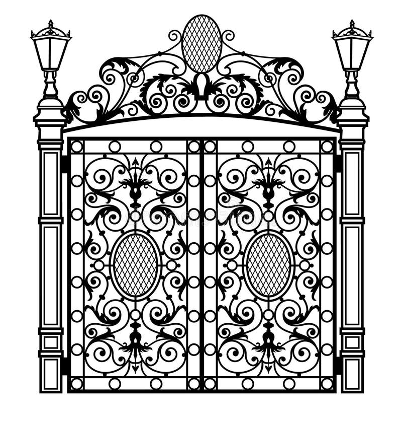 iron gate stock vector. Illustration of design 137228683