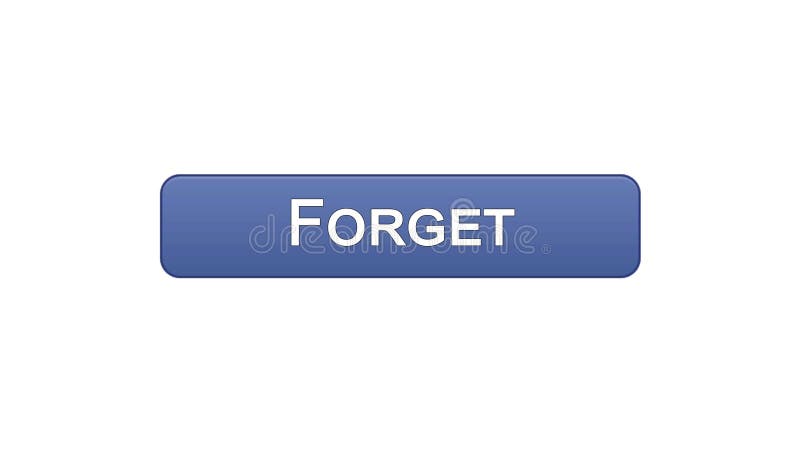 Forget web interface button violet color, internet site design, online app stock illustration