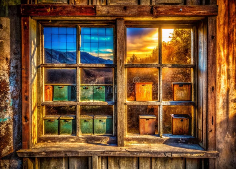 Forgotten Frontier Exploring the Rustic Charm of the Abandoned Kaweah Post Office in Three Rivers California royalty free illustration
