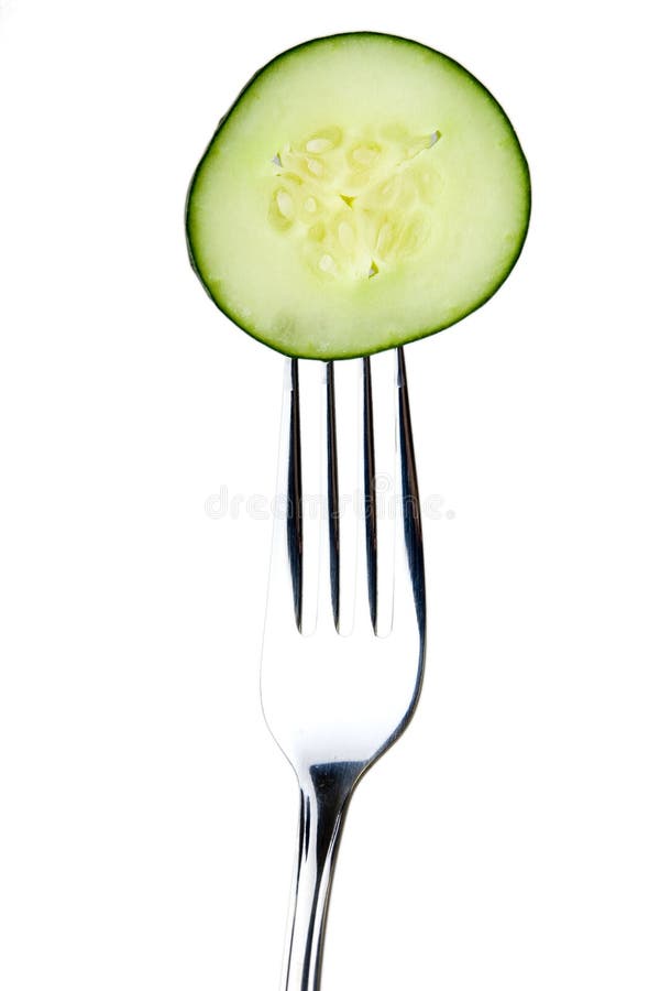 Fork and cucumber