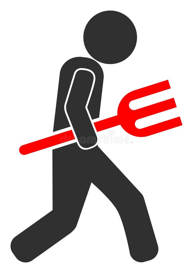 Raster Fork Holder Icon Illustration vector illustration