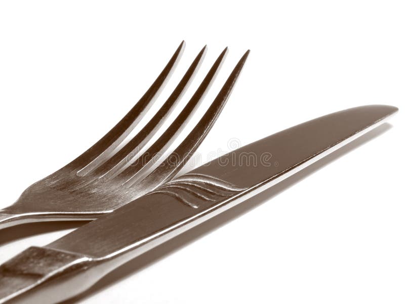 Fork and knife stock photo. Image of tableware, tool, shiny 4022120
