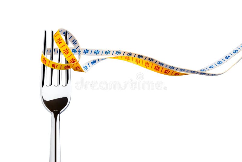 Fork and measuring tape royalty free stock photos Fork and measuring tape royalty free stock photos