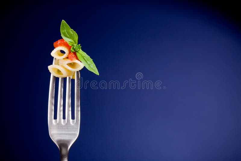 Fork with pasta and tomato sauce - Wallpaper