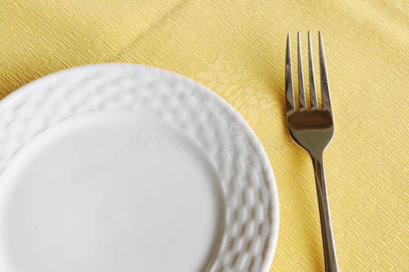 The fork and plate