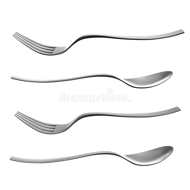 Fork and spoon arrangement stock illustration. Illustration of dining