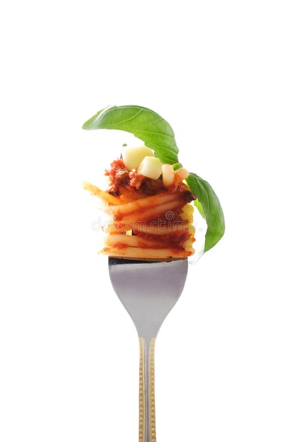 Fork whit spaghetti bolognese stock photography Fork whit spaghetti bolognese stock photography