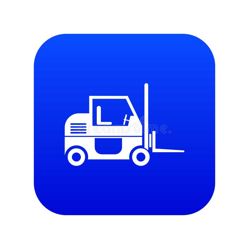 Blue Guy Forklift stock illustration. Illustration of stop 11549725