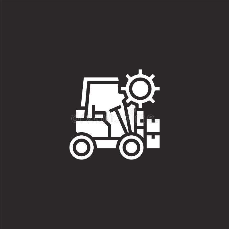 Forklift Icon. Filled Forklift Icon For site Design And Mobile, App