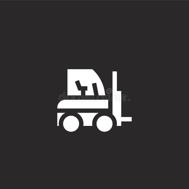 Forklift Icon. Filled Forklift Icon for site Design and Mobile, App