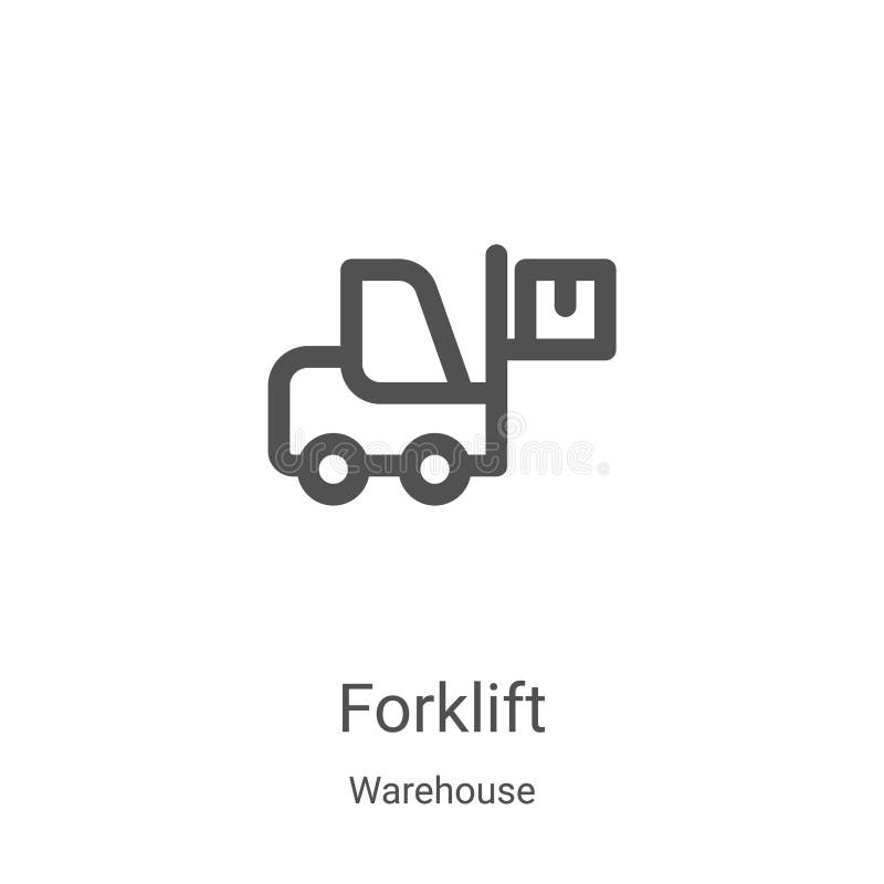 Forklift Icon Vector from Warehouse Collection. Thin Line Forklift ...