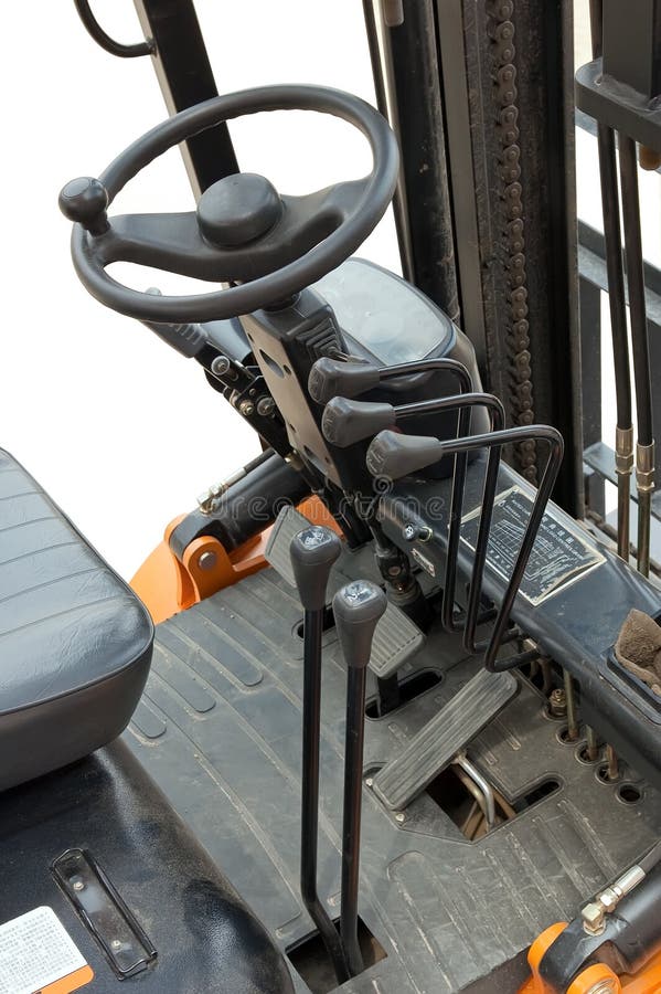 Operating Levers on a Forklift Truck Stock Image Image of industry