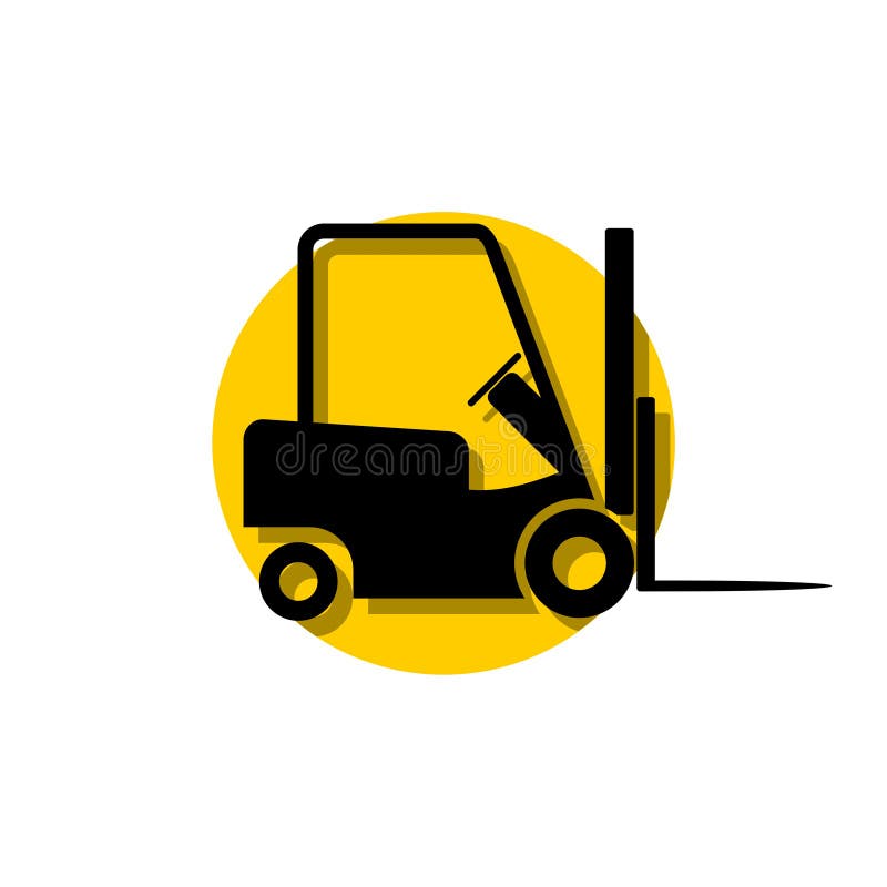 Forklift Truck Icon On White Background Forklift Truck Logo Stock Vector Illustration Of Safety Circle 149849276