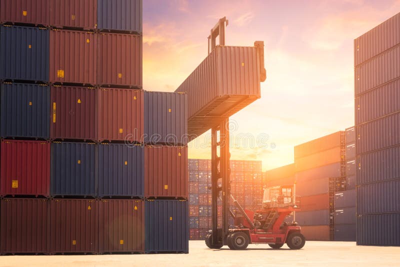 Container Forklift Stock Image Image Of Commercial Powerlift 606345