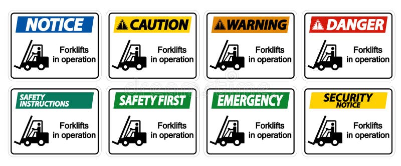 Forklifts in Operation Symbol Sign Isolate on Transparent Background ...