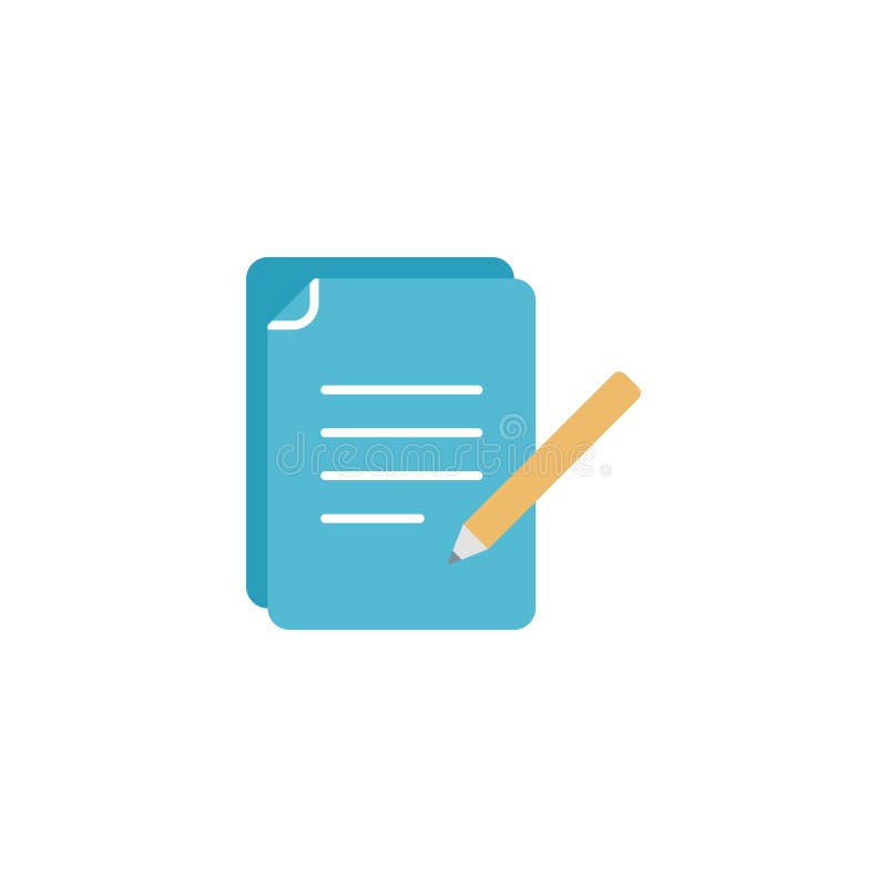 Form edit document vector icon symbol editing isolated on white background stock illustration