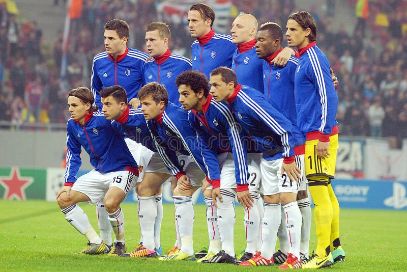 FC Basel line-up editorial photography. Image of mohamed - 35928542