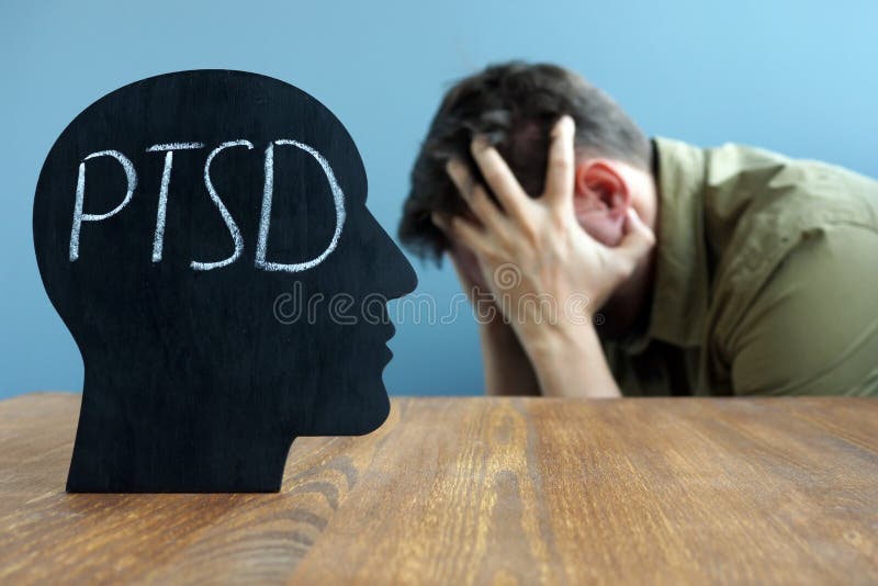 Forma capa con disordine post - traumatico di sforzo di PTSD immagini stock Forma capa con disordine post - traumatico di sforzo di PTSD immagini stock