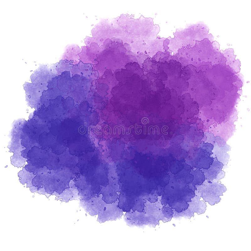 Forma circular roxo-azul da mancha da aquarela ilustração stock Forma circular roxo-azul da mancha da aquarela ilustração stock