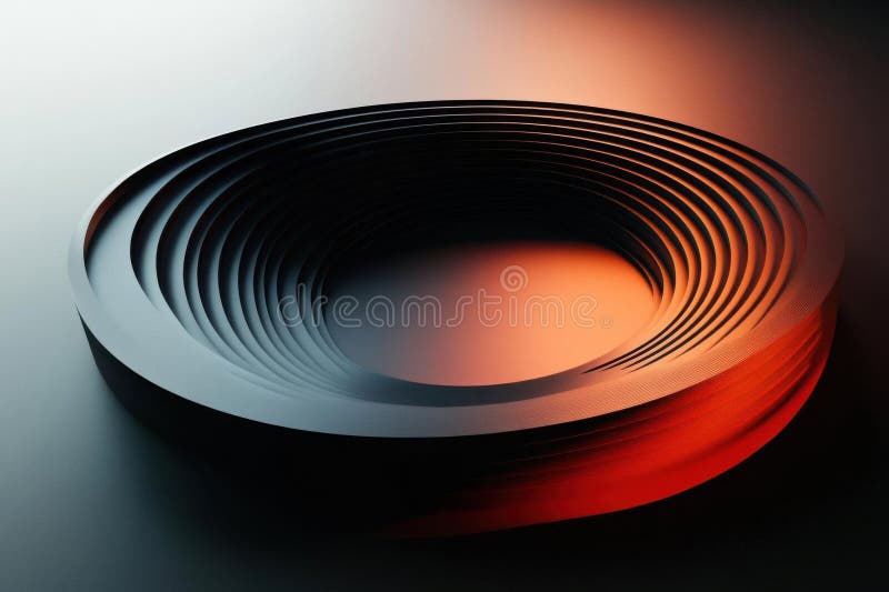 Forma circulară abstractă creează o adâncime vizuală și un design modern cu forme geometrice și concept minimalist vector illustration