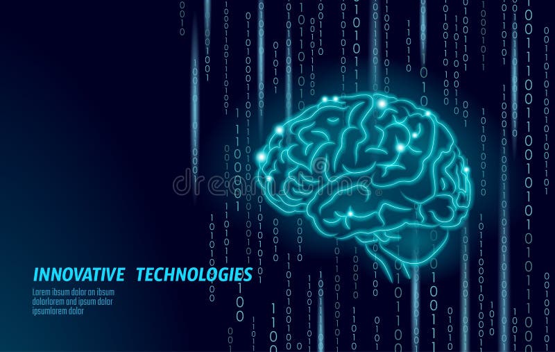 Forma de Digitaces 3D del cerebro humano La línea poligonal polivinílica baja del punto de la partícula geométrica rinde Idea cre libre illustration Forma de Digitaces 3D del cerebro humano La línea poligonal polivinílica baja del punto de la partícula geométrica rinde Idea cre libre illustration