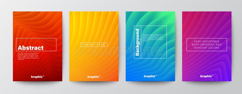 forma de onda orgânica abstrata mínima curvada em cores de gradiente vívido fundo para Brochura, Folheto, Cartaz, Folheto, Capa d