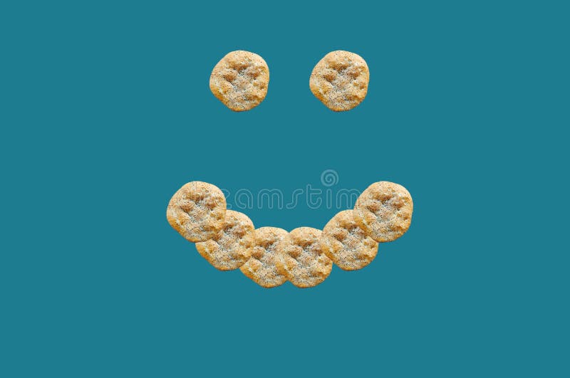 Forma de rosto sorridente com pitas ramadenses sobre fundo turquesa ilustração do vetor