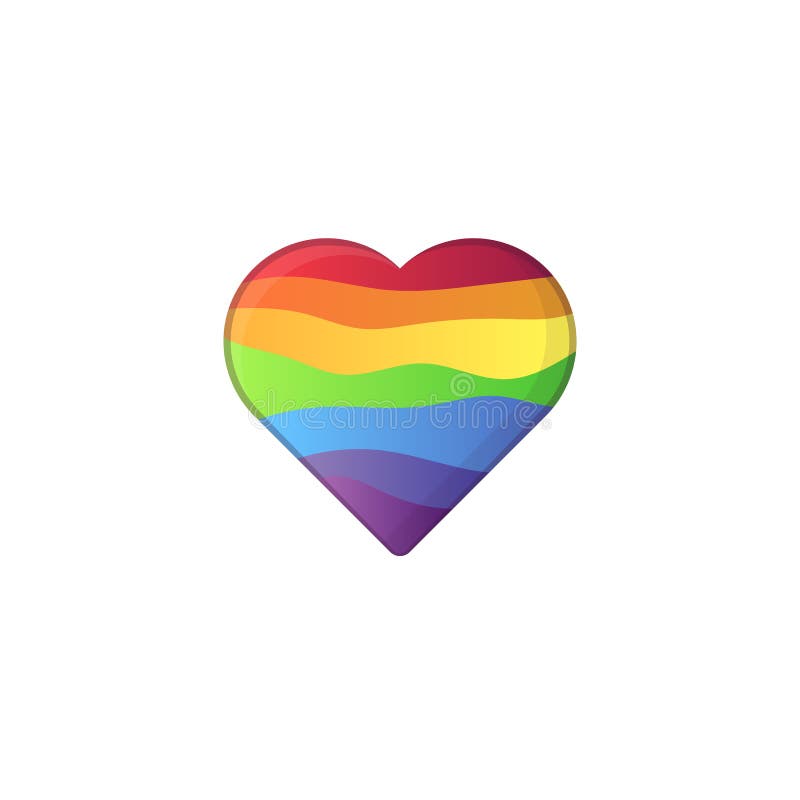 Forma del corazón en colores del arco iris del lgbt stock de ilustración Forma del corazón en colores del arco iris del lgbt stock de ilustración