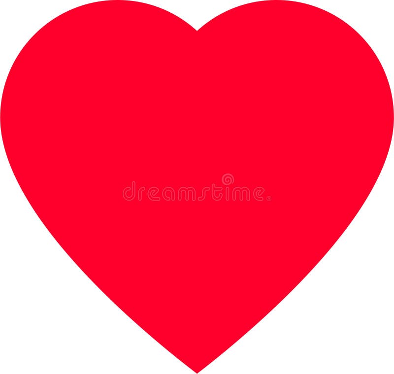 Forma rossa del cuore per i simboli di amore