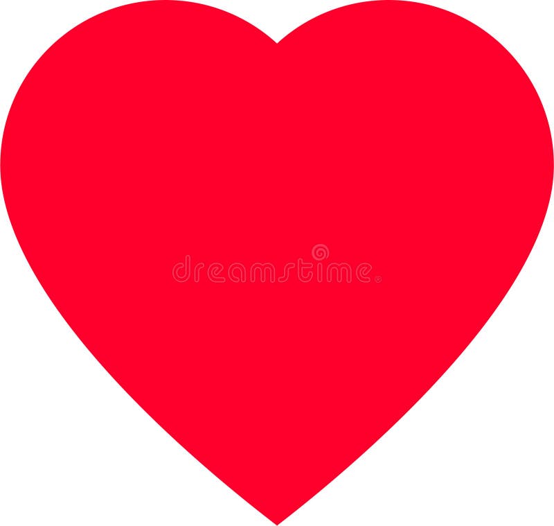 Forma vermelha do coração para símbolos do amor ilustração royalty free Forma vermelha do coração para símbolos do amor ilustração royalty free
