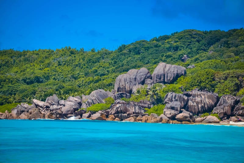 Surreal rock formations on the beach in Seychelles. Surreal rock formations on the beach in Seychelles