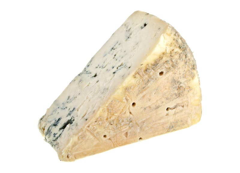 Formaggio blu isolato su fondo bianco fotografia stock libera da diritti