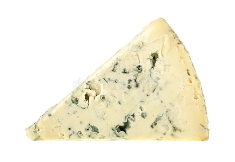 Formaggio blu isolato su fondo bianco fotografia stock libera da diritti